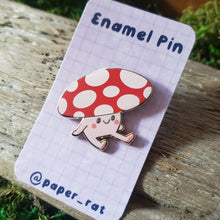 Load image into Gallery viewer, Mushroom Guy Enamel Pin
