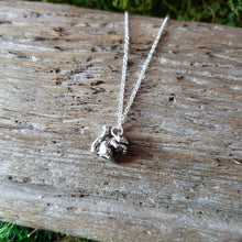 Load image into Gallery viewer, Tiny Silver Squirrel Necklace
