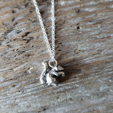 Load image into Gallery viewer, Tiny Silver Squirrel Necklace
