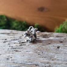 Load image into Gallery viewer, Tiny Silver Squirrel Necklace
