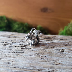 Tiny Silver Squirrel Necklace