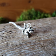 Load image into Gallery viewer, Tiny Silver Squirrel Necklace
