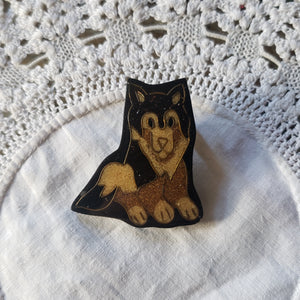 Vintage Collie Dog Brooch