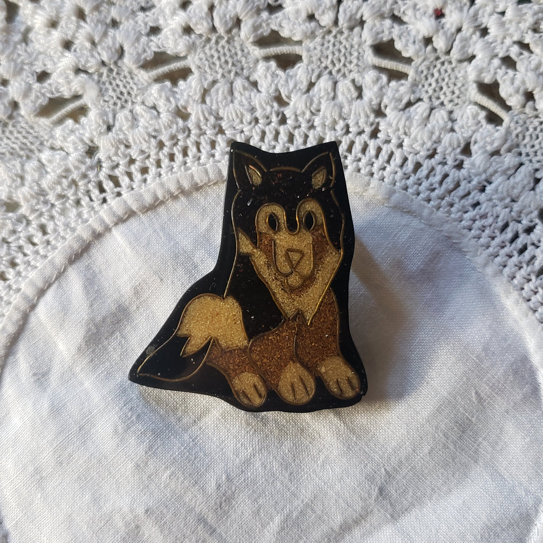 Vintage Collie Dog Brooch