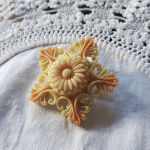 Vintage Floral Star Brooch