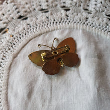 Load image into Gallery viewer, Vintage Orange Butterfly Brooch
