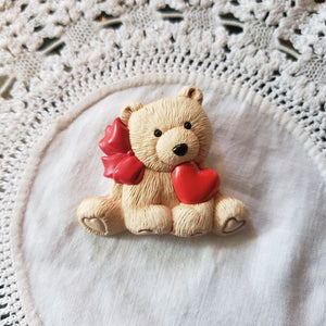 Vintage Plastic Teddybear Brooch