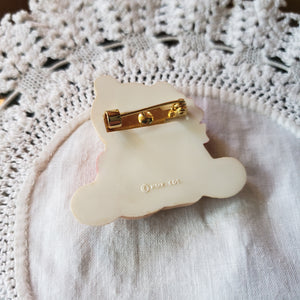 Vintage Plastic Teddybear Brooch