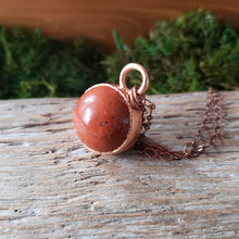 Load image into Gallery viewer, Red Jasper Sphere Pendant
