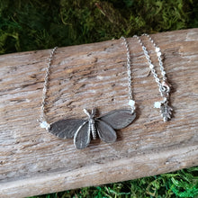 Load image into Gallery viewer, Pewter Moth Necklace
