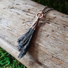 Load image into Gallery viewer, Black Kyanite in Copper Pendant
