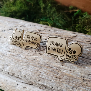 Trans Rights & Wrongs Enamel Pins