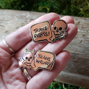 Trans Rights & Wrongs Enamel Pins