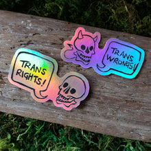 Load image into Gallery viewer, Trans Rights &amp; Wrongs Vinyl Stickers
