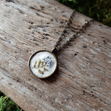 Load image into Gallery viewer, Tiny Embroidered Forget-me-not Necklace
