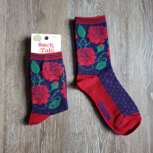 Rose Pattern Bamboo Socks