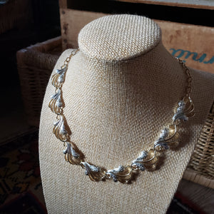 Vintage Gold-toned SC Necklace