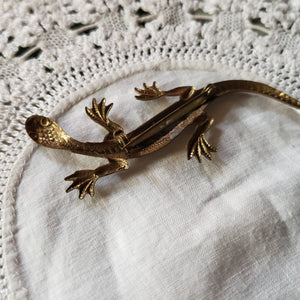 Vintage Brass Lizard Brooch