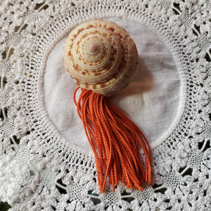 Vintage Seashell Tassel Brooch