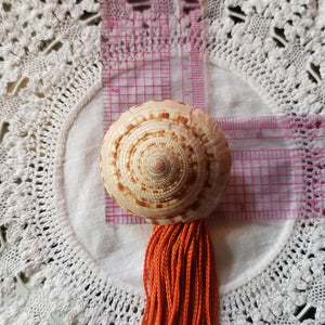 Vintage Seashell Tassel Brooch