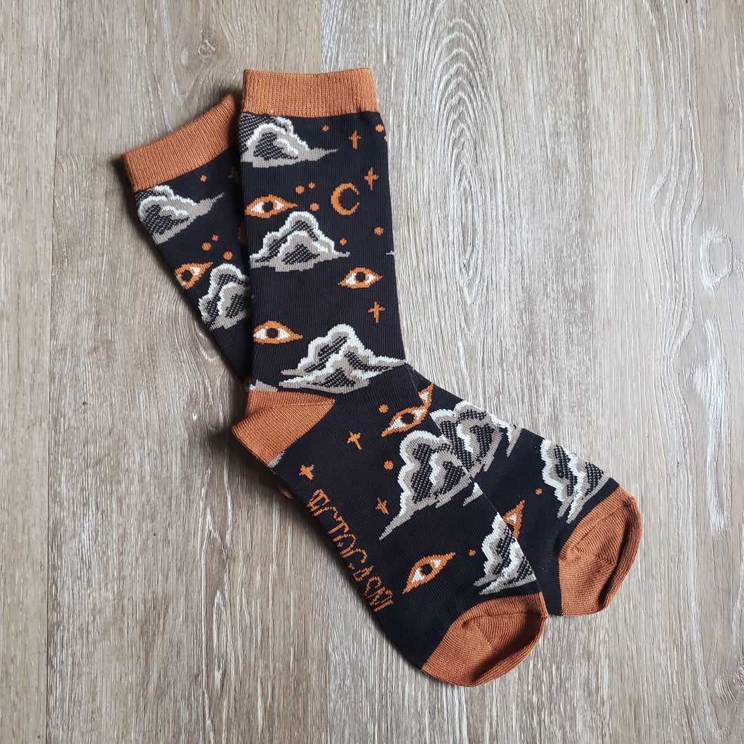 Starry Eye Sky Crew Socks