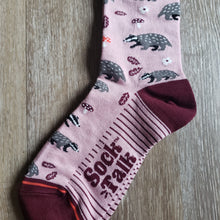 Load image into Gallery viewer, Woodland Badger Pattern Bamboo Socks
