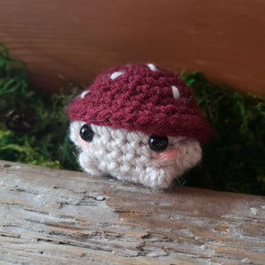 Crochet Mushroom Folk Keychain