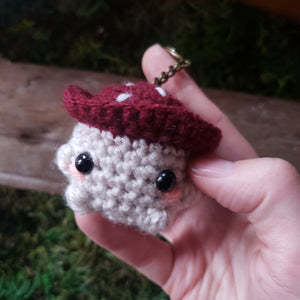 Crochet Mushroom Folk Keychain