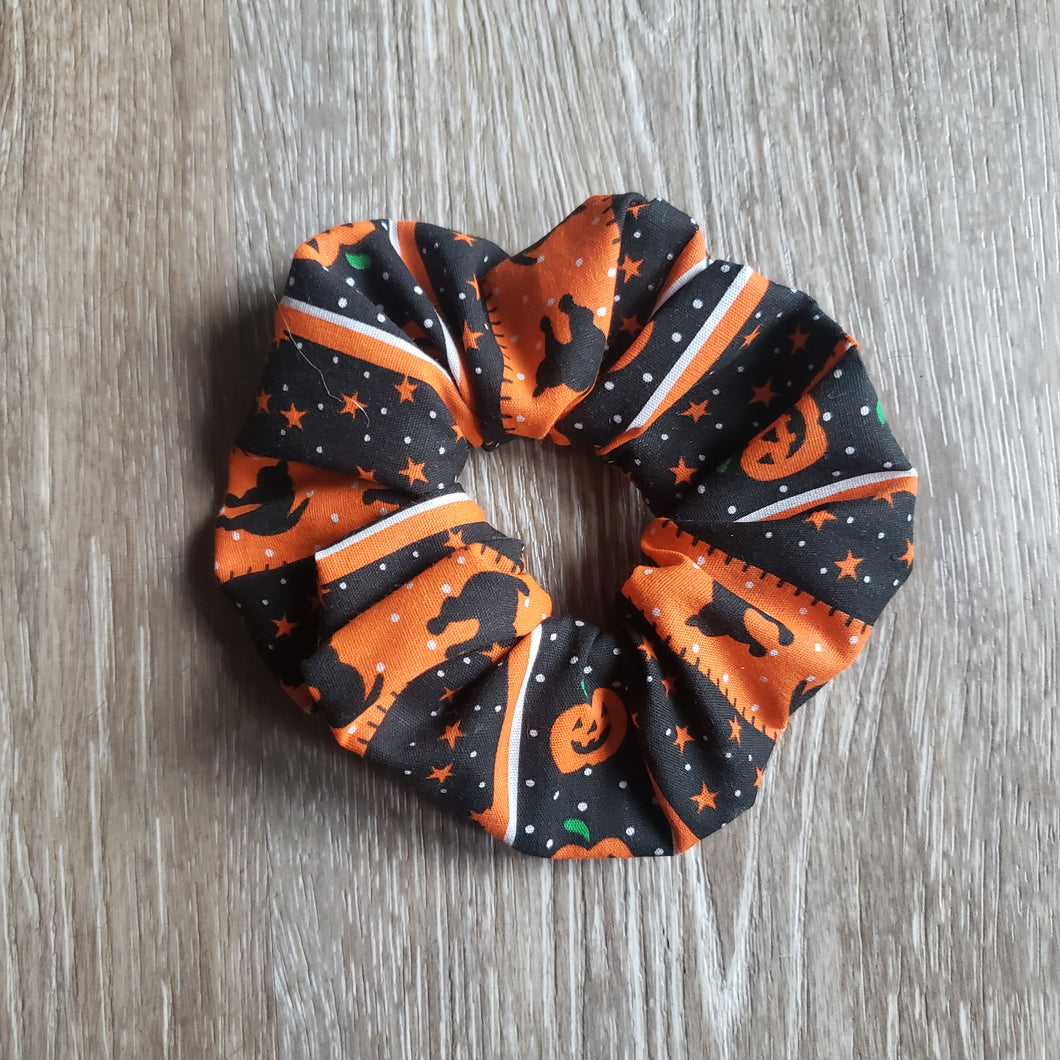 Halloween Stripe Print Scrunchies