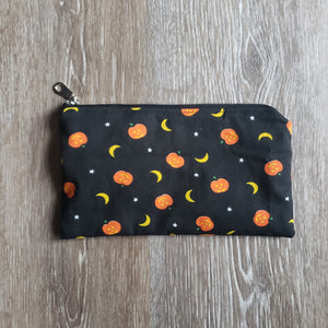 Vintage Halloween Pumpkin Print Zipper Pouch