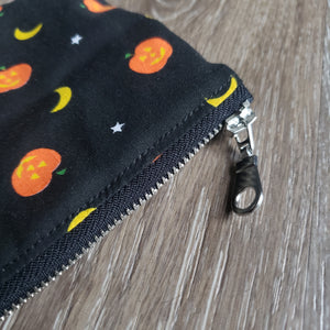 Vintage Halloween Pumpkin Print Zipper Pouch