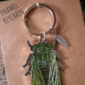 Cicada Metal Keychain