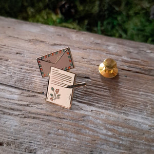 Writing Letters Enamel Pin