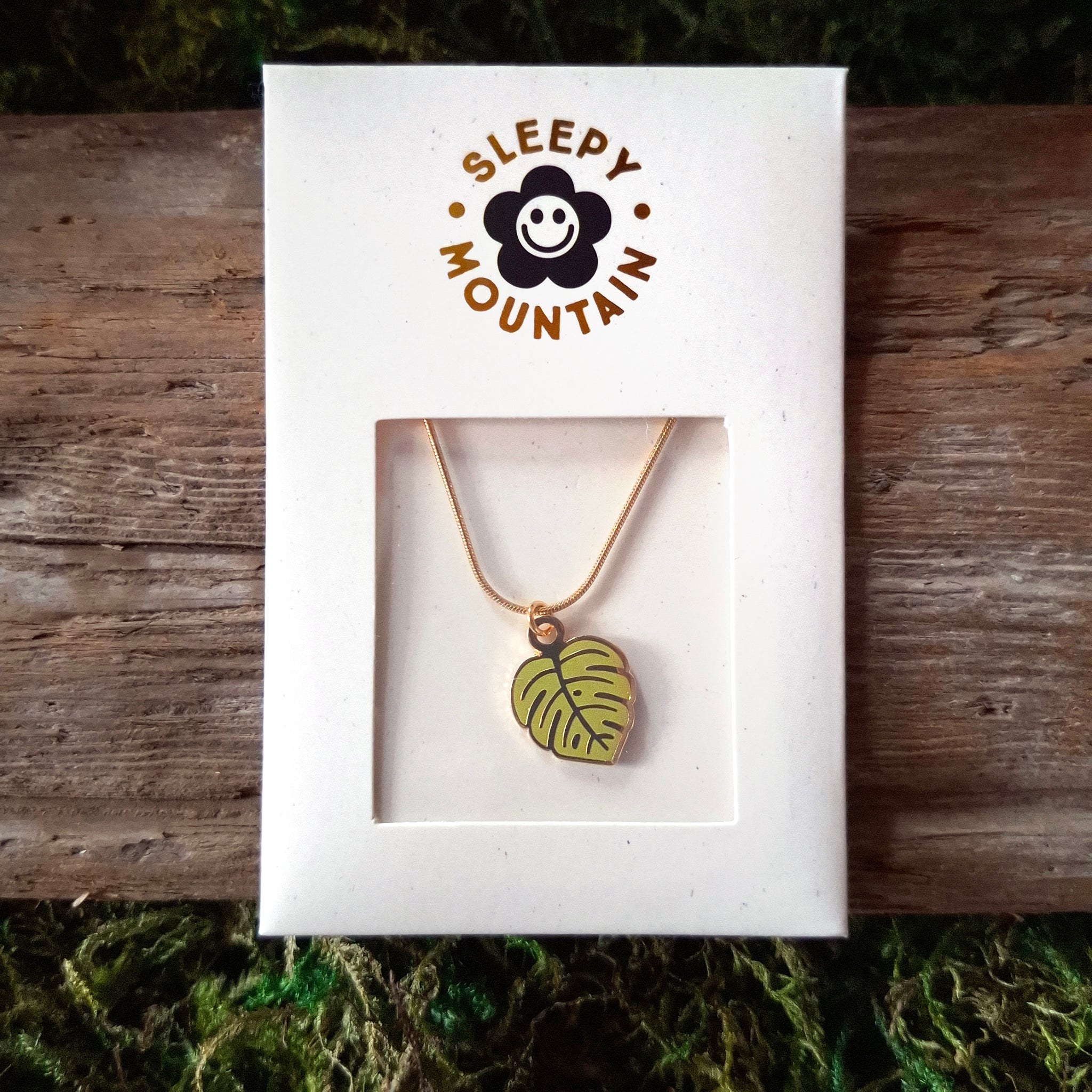 monstera necklace Monstera Leaf Charm Necklace
