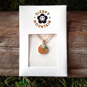 Orange Blossom Charm Necklace