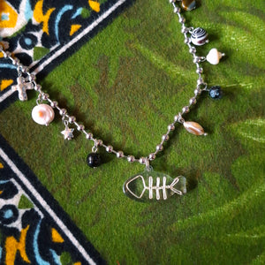 Fishbone Charm Necklace