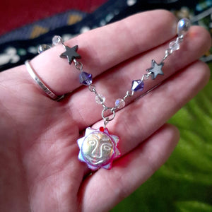 Celestial Sun Charm Necklace