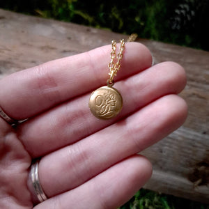 Tiny Round Vintage Locket