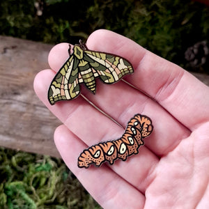 Pandora Sphinx Moth Pin Set