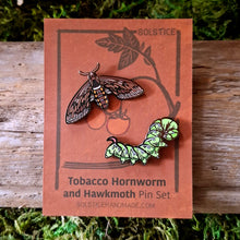 Load image into Gallery viewer, Tomato Hornworm Hawkmoth Pin Set
