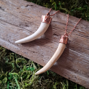 Copper Antler Tine Necklace