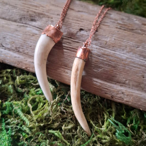 Copper Antler Tine Necklace