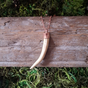 Copper Antler Tine Necklace