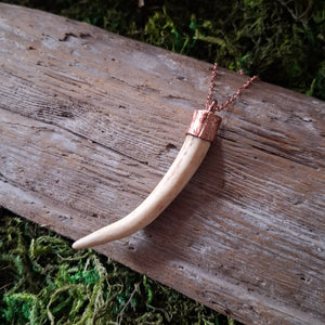 Copper Antler Tine Necklace