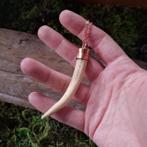 Copper Antler Tine Necklace