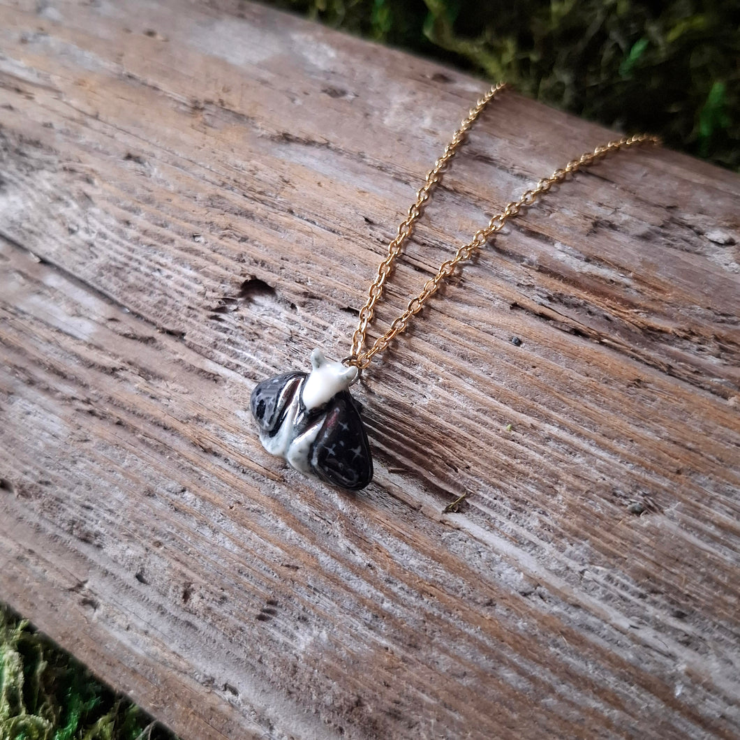 Porcelain Dream Moth Pendant