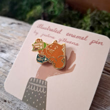 Load image into Gallery viewer, Coffee Cat Enamel Pin
