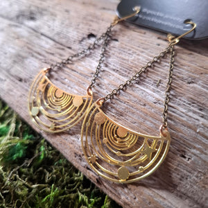 Brass Astro Earrings