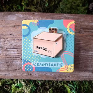 Frog in a Box Enamel Pin