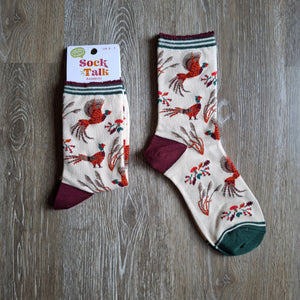 Woodland Pheasant Bamboo Socks